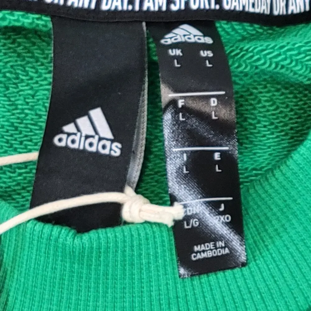 Adidas Sweatshirt Men's Large Green Fi GFX Crew Neck New